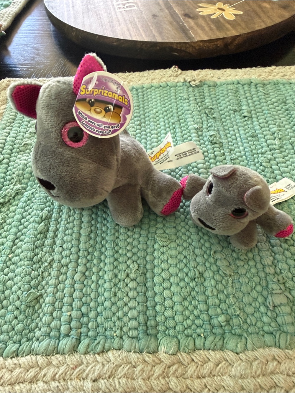Suprizamals   Mama Jean  Gray Plush Mother & Baby Set - Soft Collectible Toys